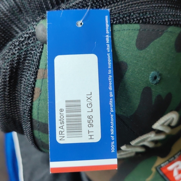 NRA Green Camouflage M81 FLEXFIT MESH CAP LG/XL - Picture 2 of 3